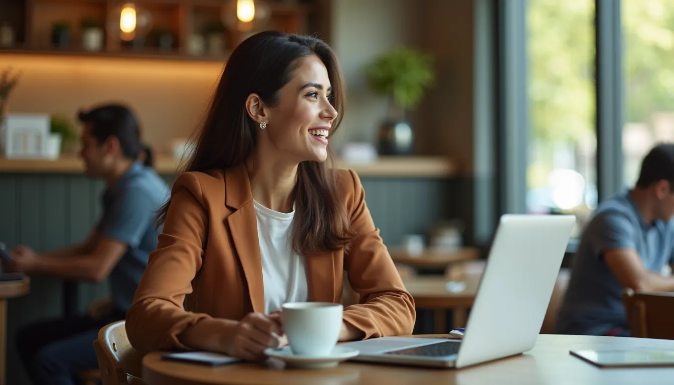 Dueña de negocio platicando cómo atiende a sus clientes